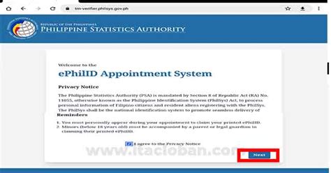 trn-verifier.philsys.gov.ph login|ePhilID Appointment System.